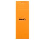 Stapled pad No. 8, 74 x 210 mm, squared 5x5, orange
