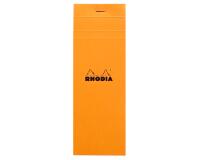 Bloc agrafé Rhodia N°8 7,4x21 cm 80 feuillets petits carreaux 5x5 80g - Orange