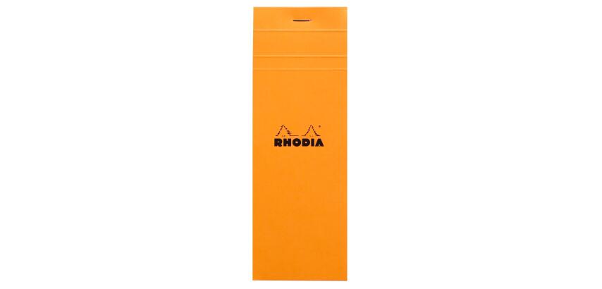 Stapled pad No. 8, 74 x 210 mm, squared 5x5, orange