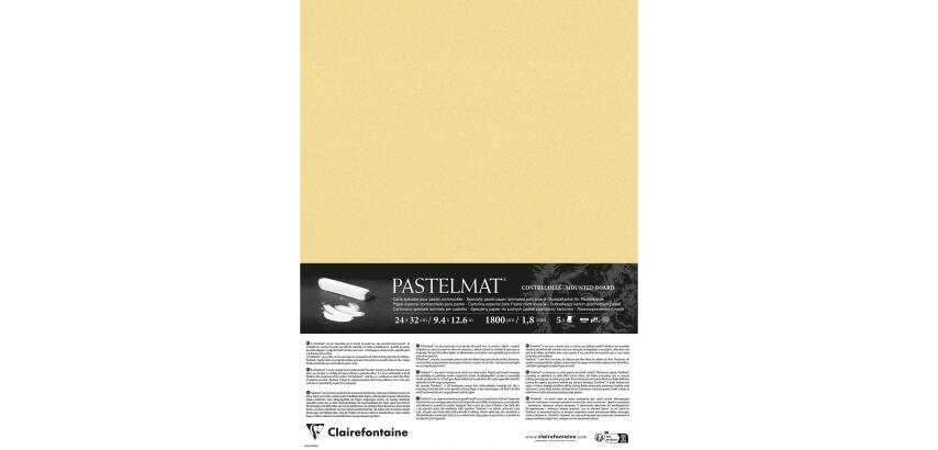 Pastelmat contrecollé 5 feuilles 24x32cm - Bouton d'or