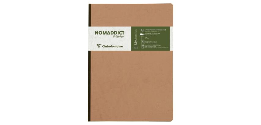 Clairefontaine Nomaddict Notebook - A4 - Plain - 96 Sheets - 90gsm - Clothbound