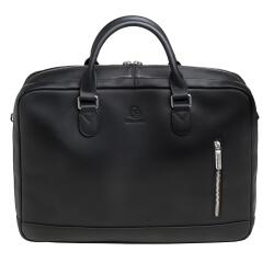 Borsa in pelle Exactive doppio scomparto per laptop, notebook, tablet e computer fino a 15,6 - Nero