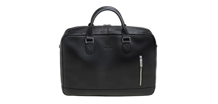 Maletín para portátil 15,6" doble compartimento Exactive® piel Negra