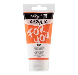 Darwi For You, Acrylfarbe, Tube 75 ml - Pyrrolo Zinnober