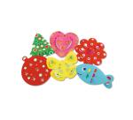 FORMES A DECORER, Sachet de 20 formes 130g/m2 au format 17x16,5cm - Coeurs - Assortiment