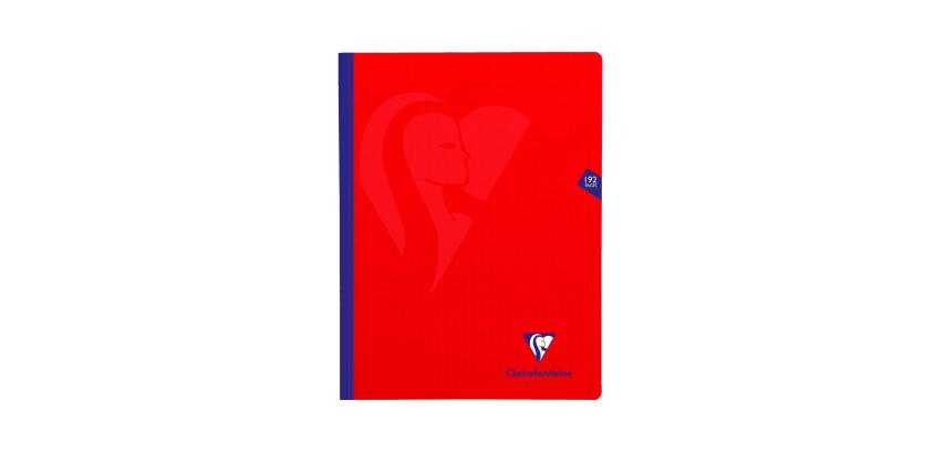 Cahier brochure cousue Mimesys 24x32cm 192 pages grands carreaux couverture polypropylène