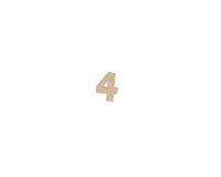 Kraft Number '4' 20cm - Kraft