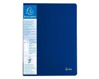 Protège-documents en polypropylène rigide avec porte étiquette 3 faces Up Line Opaque 40 vues - A4 - Bleu