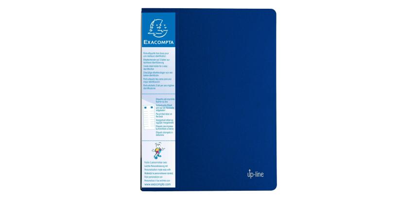 Protège-documents en polypropylène rigide avec porte étiquette 3 faces Up Line Opaque 40 vues - A4