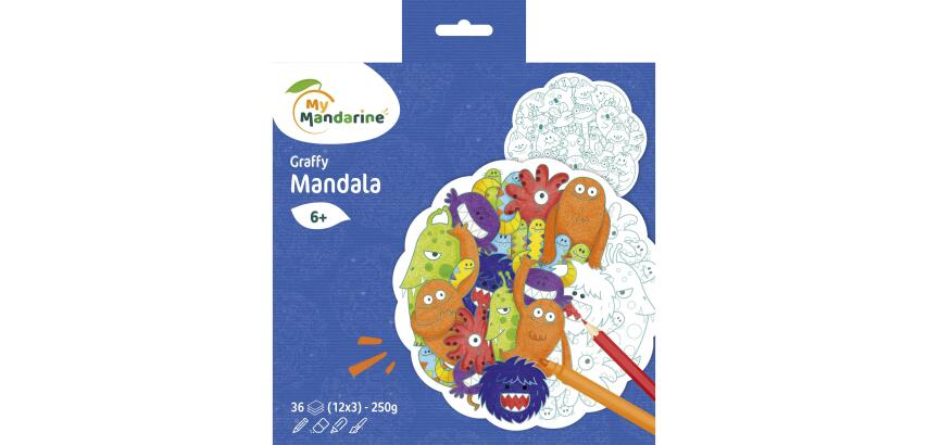 Graffy Mandala, Mix Monsters - Blauw
