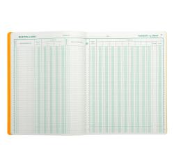 Piqûre 32x25 Journal de caisse ou banque 9 débit - 4 crédit 33 lignes 80 pages - Couleurs assorties