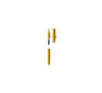 Stylo roller, corps résine de couleur ambre, attributs or jaune brossé - Ambre