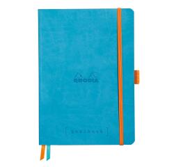 Rhodiarama Goalbook souple A5 240 pages dot papier ivoire 90g - Turquoise