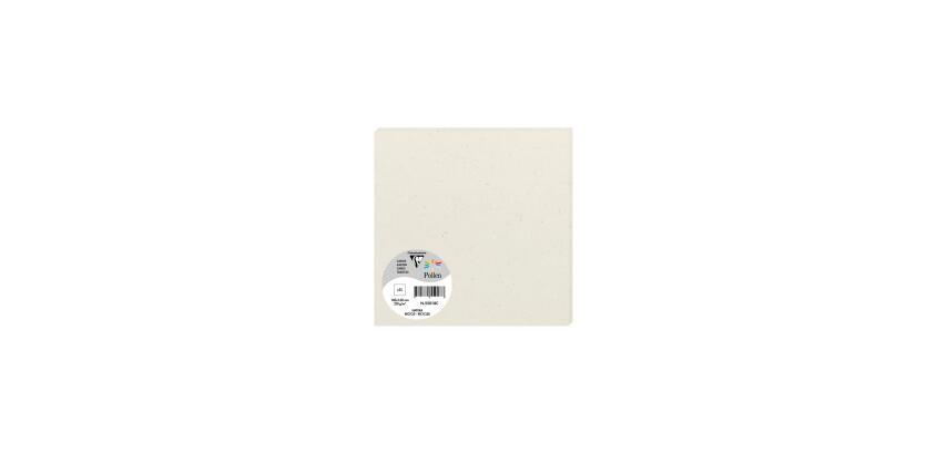 NATURA 100% RECYCLÉ, Paquet de 25 cartes simples Pollen 160x160mm 210g/m2 - Natura