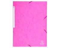 Chemise à élastiques Maxi capacity carte lustrée 425gm2 - A4 - Rose