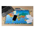 Desk pad rigid PVC Monde - 37.5 x 57.5 cm - Visual