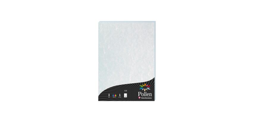 PAPIERS MARBRÉS, Etui de 50 feuilles Pollen 210x297mm 120g/m2 - Bleu marbré