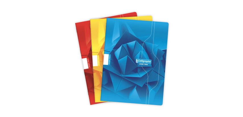 7000, Schrift geniet 24x32 16 blad uni 70g. - Geassorteerde kleuren