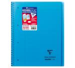 Cahier reliure intégrale enveloppante Koverbook A4+ 160 pages grands carreaux détachables perforé 4 trous couverture polypropylène transparent - Assortis