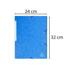 Chemise à élastiques Maxi capacity carte lustrée 425gm2 - A4 - Bleu