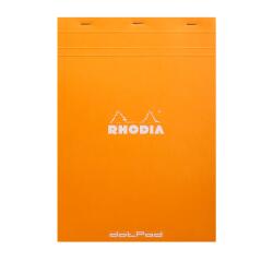 Rhodia Orange Head-Stapled Pad - A4 - Dotted - 80gsm - 80 Sheets - Orange|