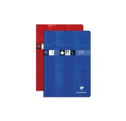Cahier Travaux Pratiques piqué A4 96 pages grands carreaux + uni Couleur aléatoire - Assortis