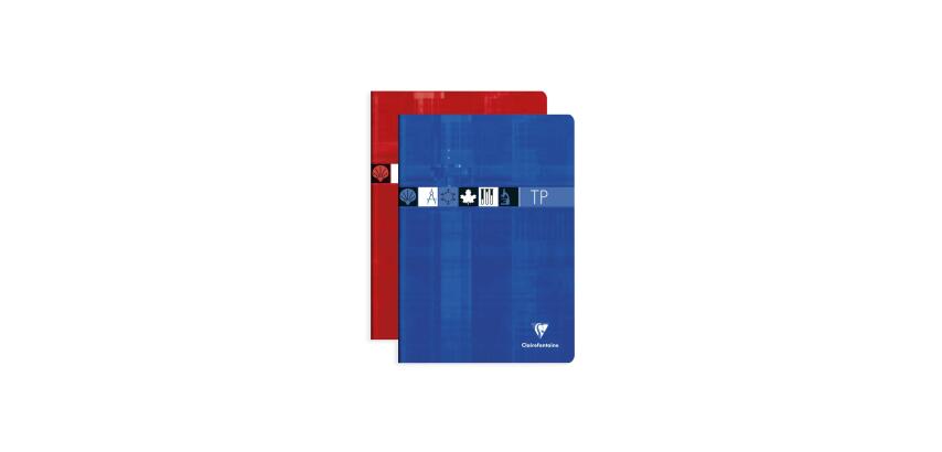 Cahier Travaux Pratiques piqué A4 96 pages grands carreaux + uni Couleur aléatoire - Assortis