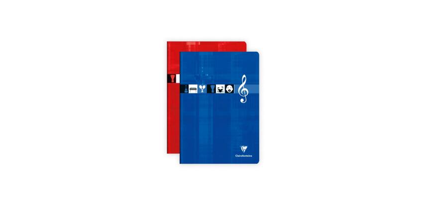 Clairefontaine Music and Song Staplebound Notebook A4 +Seyes - Assortment