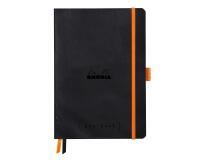 Rhodiarama Goalbook souple A5 240 pages petits carreaux 5x5 papier ivoire 90g - Noir