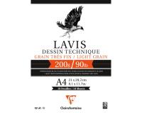 Lavis Technique bloc collé 10F A4 200g