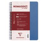 Clairefontaine Nomaddict Notebook - A5 - Lined - 50 Sheets - 90gsm ? Wirebound - Blue