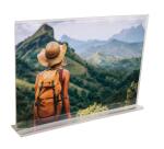 Stand-up horizontal sign holder A4 clear - Crystal