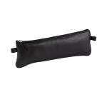 Platte etui in zwart leer