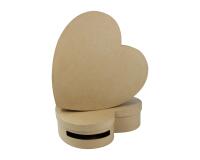 Lot 2 urnes coeur (9x36x36/10x36x36cm) - Kraft