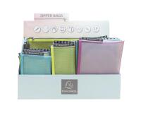 Présentoir de Pochette à fermeture éclaire en plastique souple Pop'N Co - Couleurs assorties