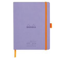 Rhodiarama Meeting A5+ 80 blad microperforatie wit papier 90g + elastieksluiting en balpenhouder - Iris