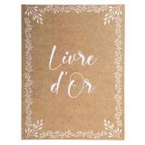 Exacompta - Cod. 47234E -1 Libro degli ospiti KRAFT - 100 pagine bianche - 27x22cm - Disegno