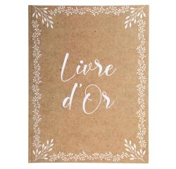 Livre d'or 100 pages tranche or - Format 27x22cm - KRAFT