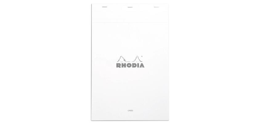 Bloc agrafé N°19 A4+ 80 feuilles lignées + marge 80 g. - Blanc
