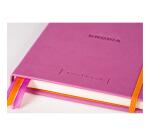 Rhodiarama Goalbook rembordé rigide A5 240 pages dot papier blanc 90g - Lilas
