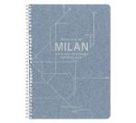 Jeans metro, Spiral-bound notebook A4 - 21 x 29.7 cm, 148 pages, Lined + margin, assorted - Denim blue