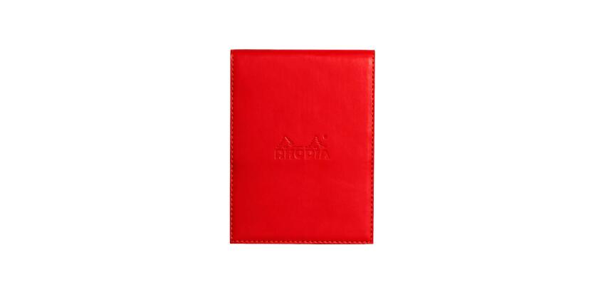Rhodiarama porte-bloc avec porte-crayon + bloc N°12 ligné - Coquelicot