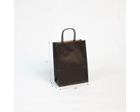 Paq.25 sacs kraft vergé, 16x8x21cm, Noir - Noir