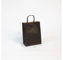 Paq.25 sacs kraft vergé, 16x8x21cm, Noir - Noir