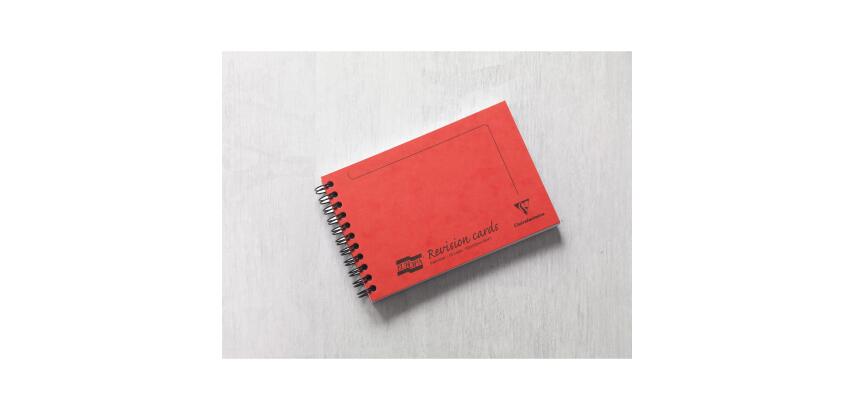 Revision Cards Europa carnet reliure intégrale 15,2x10,2cm 50 feuilles ligné papier 170 g - Rouge