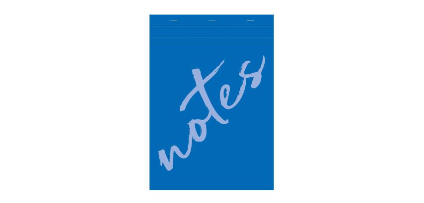 Bloc de bureau Notes agrafé en-tête A4 100 feuilles petits carreaux 60 g - Bleu clair