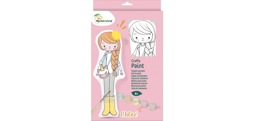 Poupée à peindre, Chloé - Rose