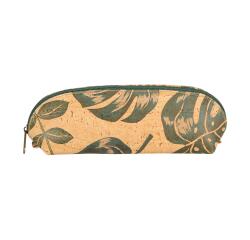 KURK VEGAN Kleine pennenzak ovaal 16x5x6cm - palm