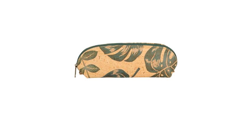 LIÈGE Petite trousse ovale certifiée VEGAN 16x5x6 cm palmier