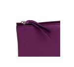 CUIR TEINTÉ Trousse plate 22x11 cm Violet